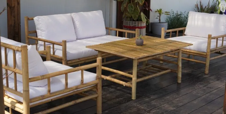 מערכת ישיבה יוקרתית לגינה דגם זוהר 2+1+1 + שולחן מרכזי 3